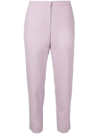 Shop Marni Cropped Tailored Trousers In Purple