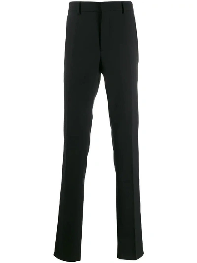 Shop Fendi Ff Monogram Tailored Trousers In Black