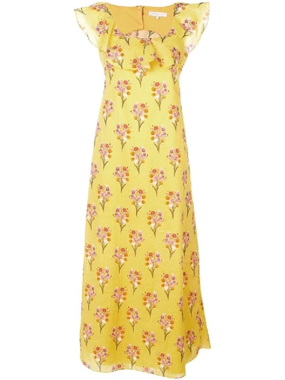 Shop Borgo De Nor Sleeveless Floral Maxi Dress In Gold