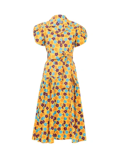 Shop Lhd Yellow Retro Blossom The Glades Dress