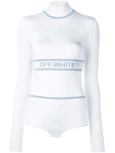 Shop Off-white Athletic Logo Bodysuit In White