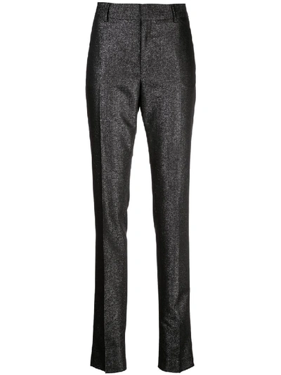 Shop Saint Laurent Mid-rise Straight Trousers In Black