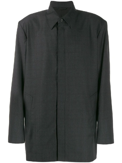 Shop Balenciaga Tailored Boxy Shirt In Black