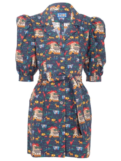 Shop Lhd The Casitas Dress, Quirky Farm Animals In Grey