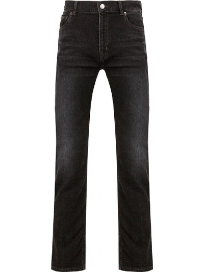 Shop Balenciaga Washed Black Slim Fit Jeans
