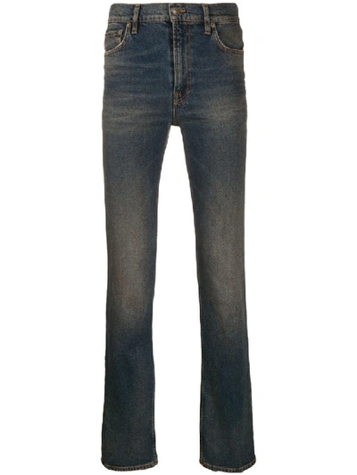 Shop Balenciaga Fitted 5-pocket Straight-leg Jeans In Black