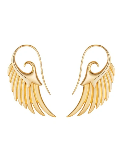 Shop Noor Fares Gold Fly Me To The Moon Earrings In Not Applicable