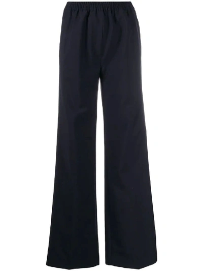 Shop Acne Studios Navy Pammy Wo Mo Suit Trousers In Black