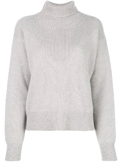 Shop Alexandra Golovanoff Knitted Turtle Neck Sweater In White