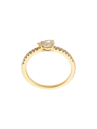 Shop Anita Ko 18kt Yellow Gold Pear Diamond Pave Ring In Not Applicable