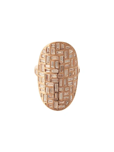 Shop Anita Ko 18kt Rose Gold Mosaic Diamond Ring In Not Applicable