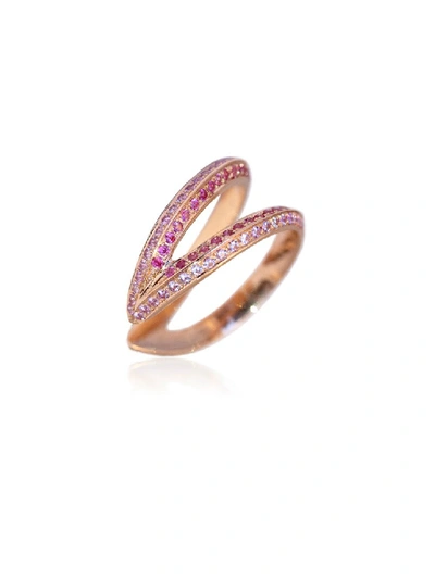 Shop Ralph Masri Modernist Rose Gold Split Ring In Not Applicable