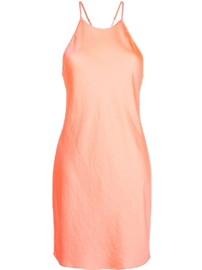 Shop Alexander Wang T Salmon Pink Strappy Slip Dress In Neutrals