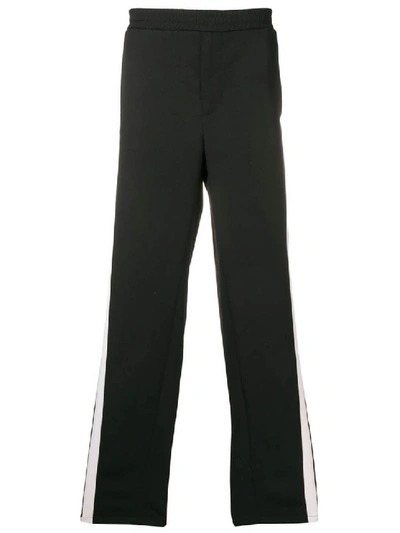 Shop Valentino Mesh Side Stripe Track Pants In Black
