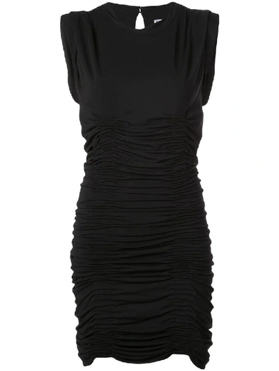 Shop Alexander Wang Ruched Mini Dress In Black