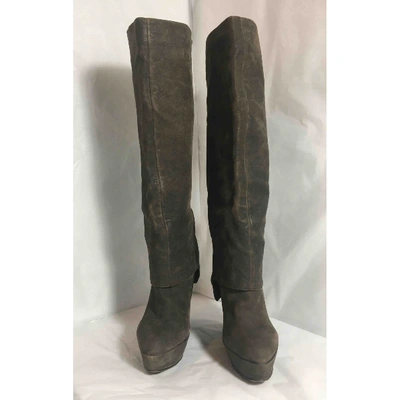 Pre-owned Elizabeth And James Brown Suede Boots