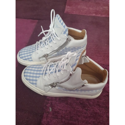 Pre-owned Giuseppe Zanotti Donna Cloth Trainers In Blue