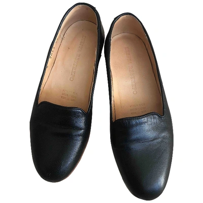 Pre-owned Dieppa Restrepo Black Leather Flats