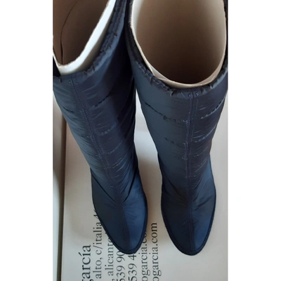 Pre-owned Pedro Garcia Cloth Boots In Blue