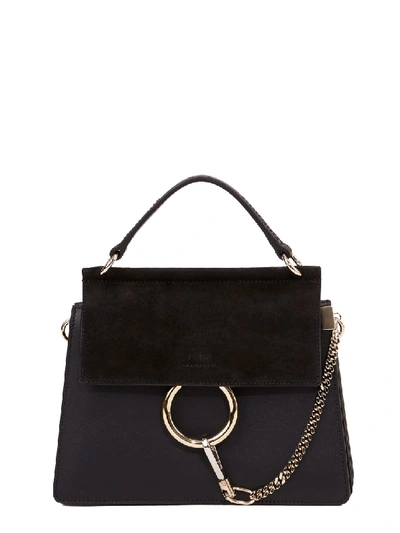 Shop Chloé Handbag 'faye Small' Black