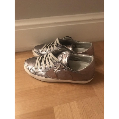 Pre-owned Philippe Model Silver Leather Trainers