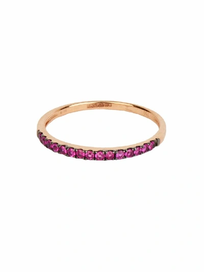 Shop Rosa De La Cruz 18kt Rose Gold Ruby Eternity Ring In Not Applicable