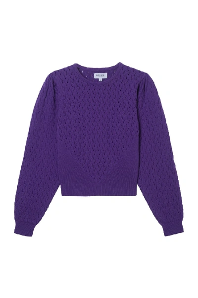 Shop Musier Paris Sweater Sadie In Purple
