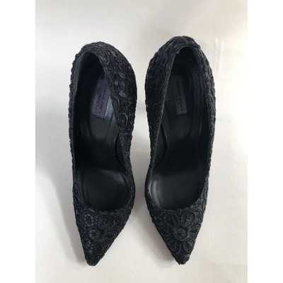 Pre-owned Emanuel Ungaro Black Leather Heels