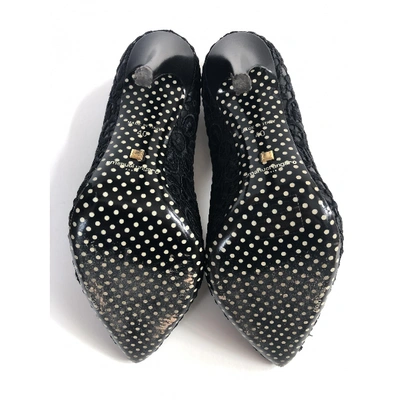 Pre-owned Emanuel Ungaro Black Leather Heels
