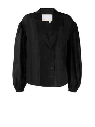 Shop Remain Semi-transparent Black Blouse