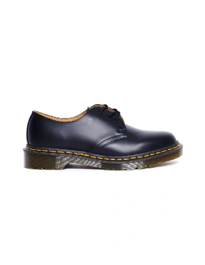 Comme Des Garçons Comme Des Garcons Cdg Dr. Martens Black Leather 1461  Boots | ModeSens