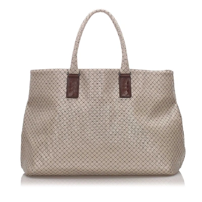 Pre-owned Bottega Veneta Marco Polo Tote Bag In Grey