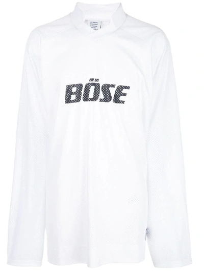Shop Vetements Bose Ice Hockey Shirt In White