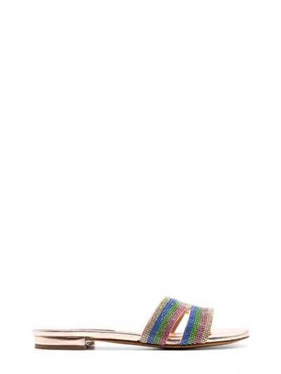Shop Albano Sandal With Multicolor Band In Neutrals
