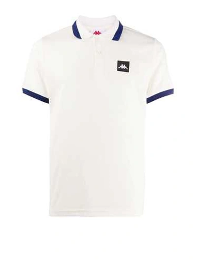 Shop Kappa White Polo Shirt With 'jpn Coby' Logo