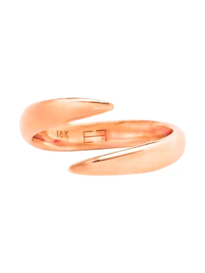 Shop Eva Fehren 18kt Rose Gold Wrap Claw Pinky Ring In Not Applicable