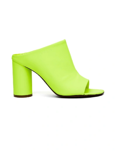Shop Vetements Neon Yellow Leather Shoes In Green