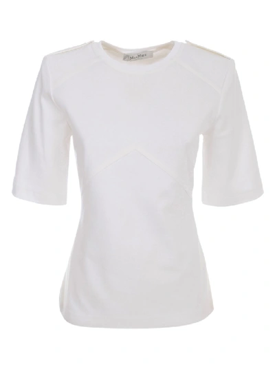 Shop Max Mara Parole Tshirt In White