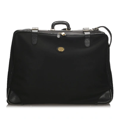 Pre-owned Burberry Leather Travel Bag In Black
