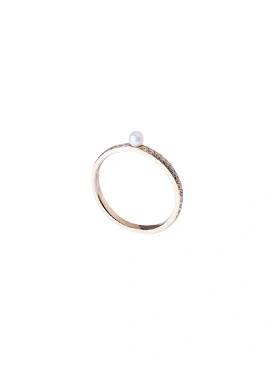 Shop Anissa Kermiche Pearl Pavé Ring In Not Applicable