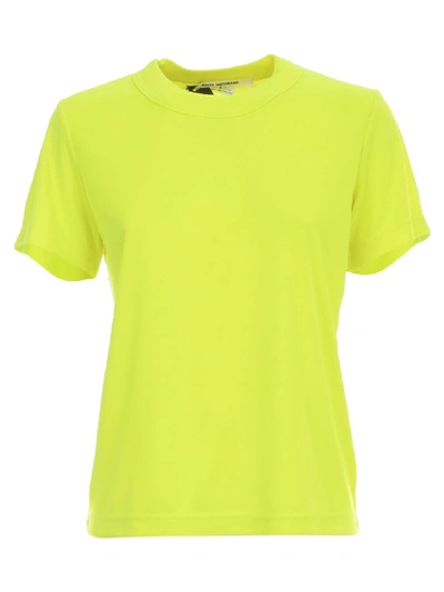 Shop Junya Watanabe S/l Round Neck Tshirt In Yellow