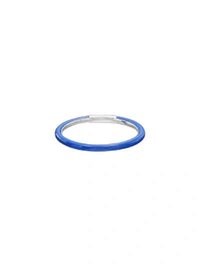 Shop Nina Runsdorf Blue Enamel Ring In Not Applicable