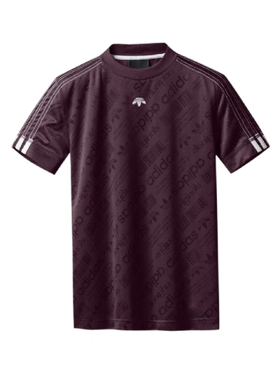 Shop Adidas Originals X Alexander Wang Burgundy Football Jersey T-shirt