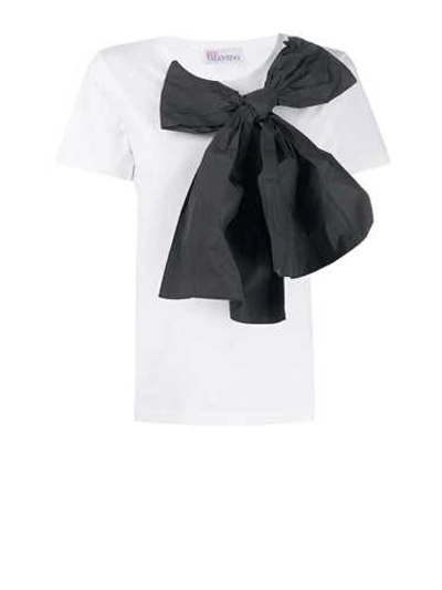 Shop Red Valentino White T-shirt With Bow