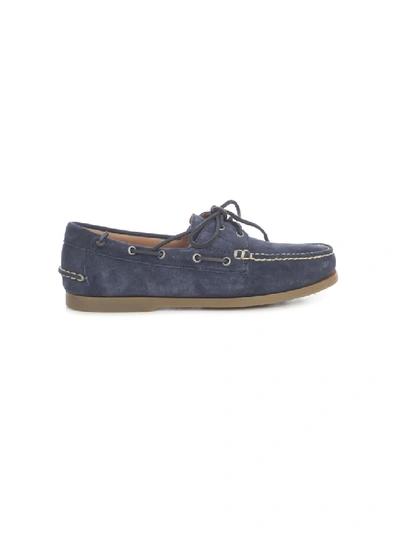 Shop Polo Ralph Lauren Loafers Boat Silky Suede In Blue