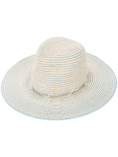 Shop Gigi Burris Millinery Jeanne Straw Fedora Hat In Neutrals