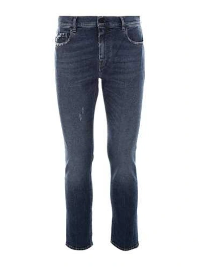 Shop Pence Blue Denim 'rico S' Jeans