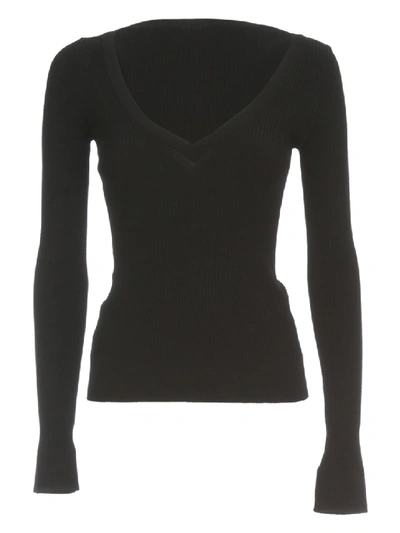 Shop N°21 L/s V Neck Jersey In Black