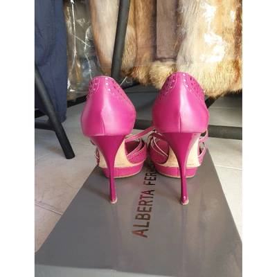 Pre-owned Alberta Ferretti Leather Heels In Pink