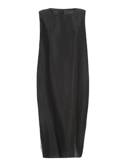 Shop Ann Demeulemeester Dress Basic Silk In Black